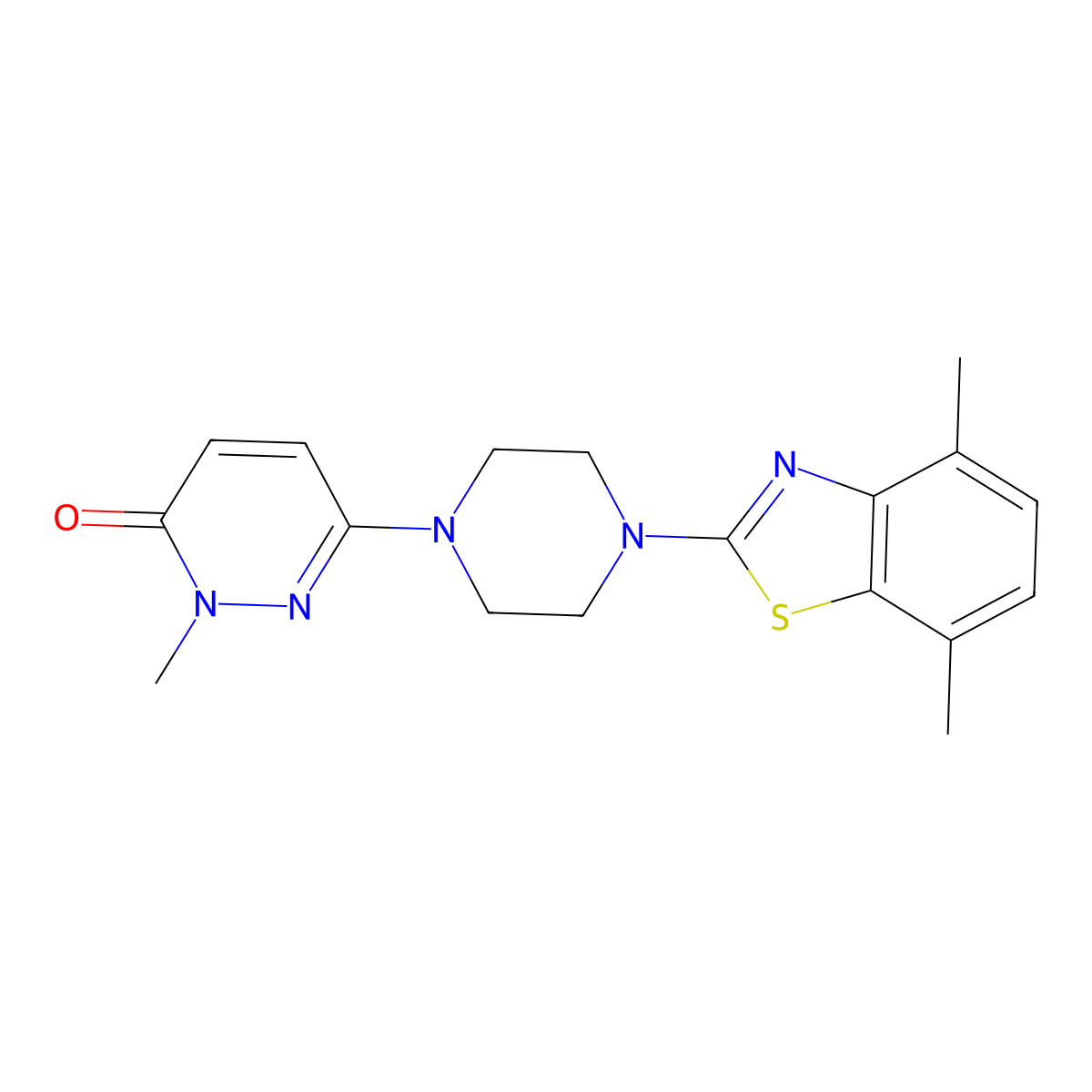 6-[4-(4,7-Dimethyl-1,3-benzothiazol-2-yl)piperazin-1-yl]-2-methyl-2,3-dihydropyridazin-3-one molecular structure, CAS 2742019-79-8