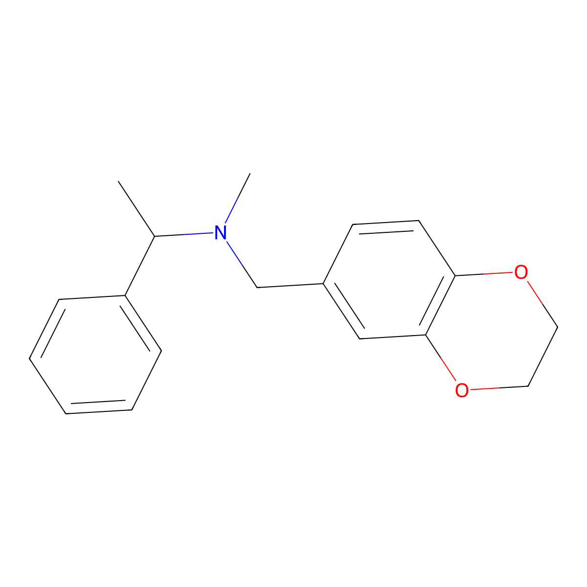 [(2,3-Dihydro-1,4-benzodioxin-6-yl)methyl](methyl)(1-phenylethyl)amine molecular structure, CAS 2742019-83-4
