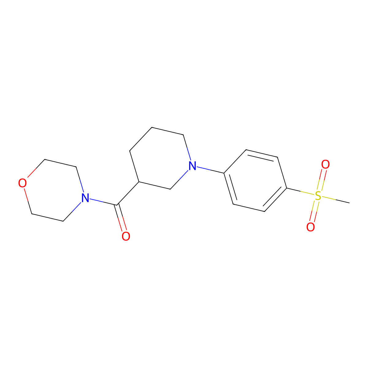 4-[1-(4-Methanesulfonylphenyl)piperidine-3-carbonyl]morpholine molecular structure, CAS 2742020-17-1