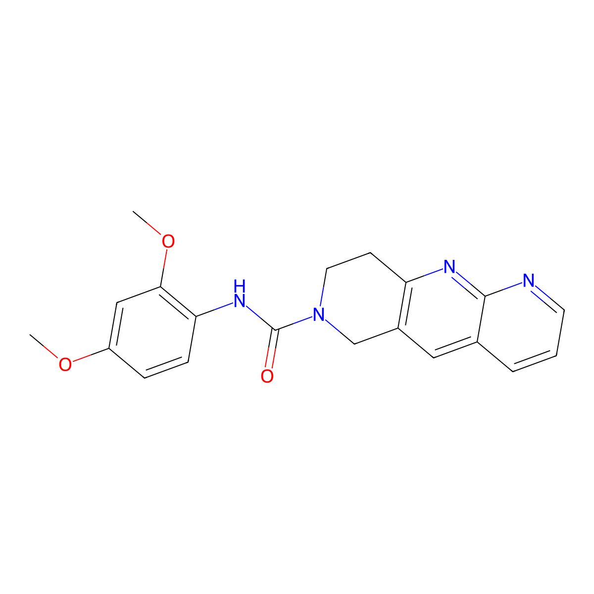 N-(2,4-dimethoxyphenyl)-6H,7H,8H,9H-pyrido[2,3-b]1,6-naphthyridine-7-carboxamide molecular structure, CAS 2742020-21-7