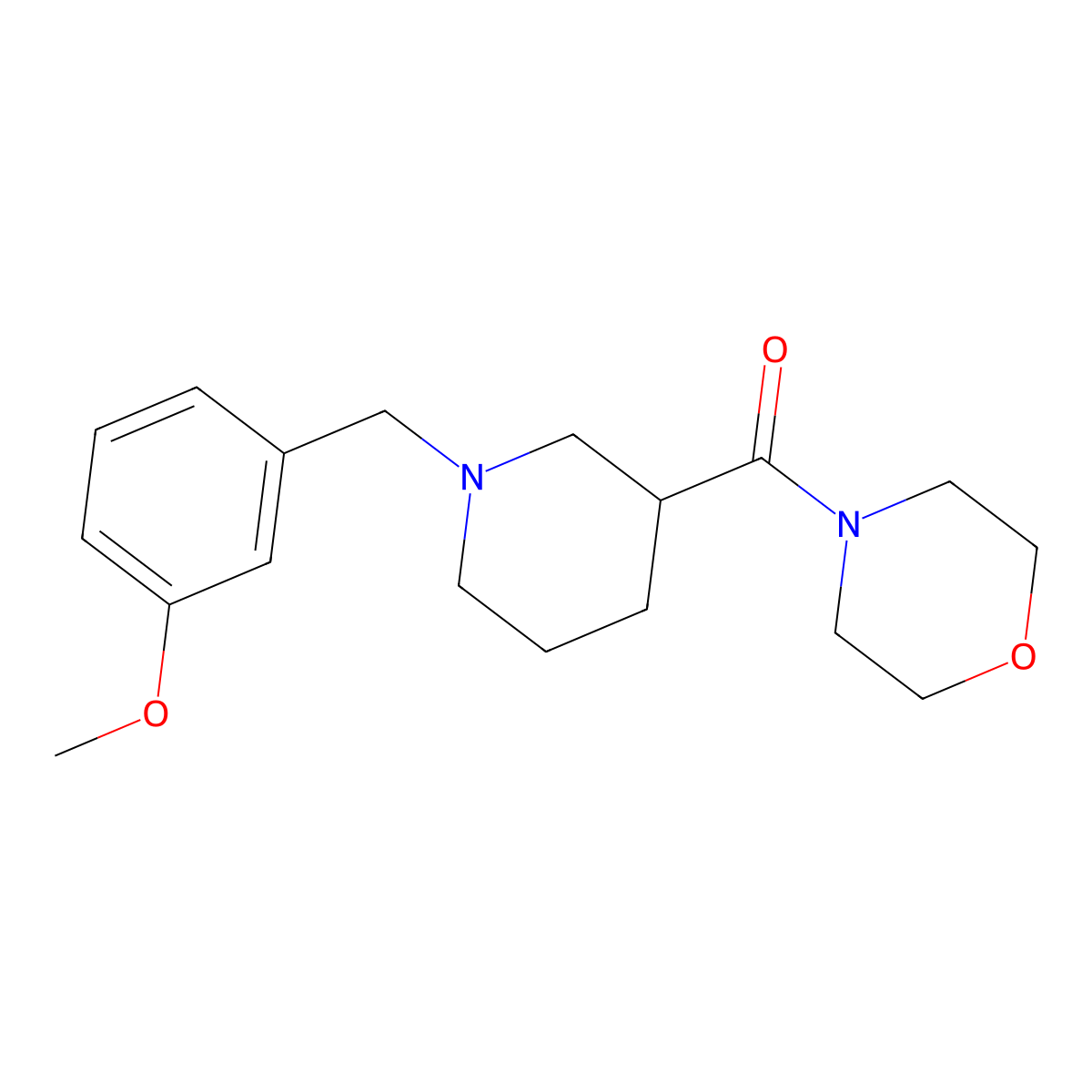 4-{1-[(3-Methoxyphenyl)methyl]piperidine-3-carbonyl}morpholine molecular structure, CAS 2742020-35-3