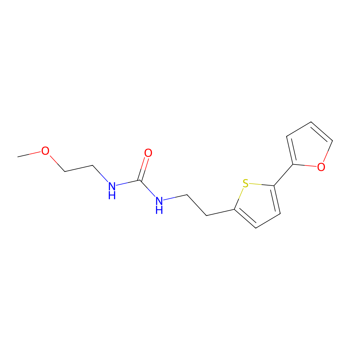 1-{2-[5-(Furan-2-yl)thiophen-2-yl]ethyl}-3-(2-methoxyethyl)urea molecular structure, CAS 2742020-48-8