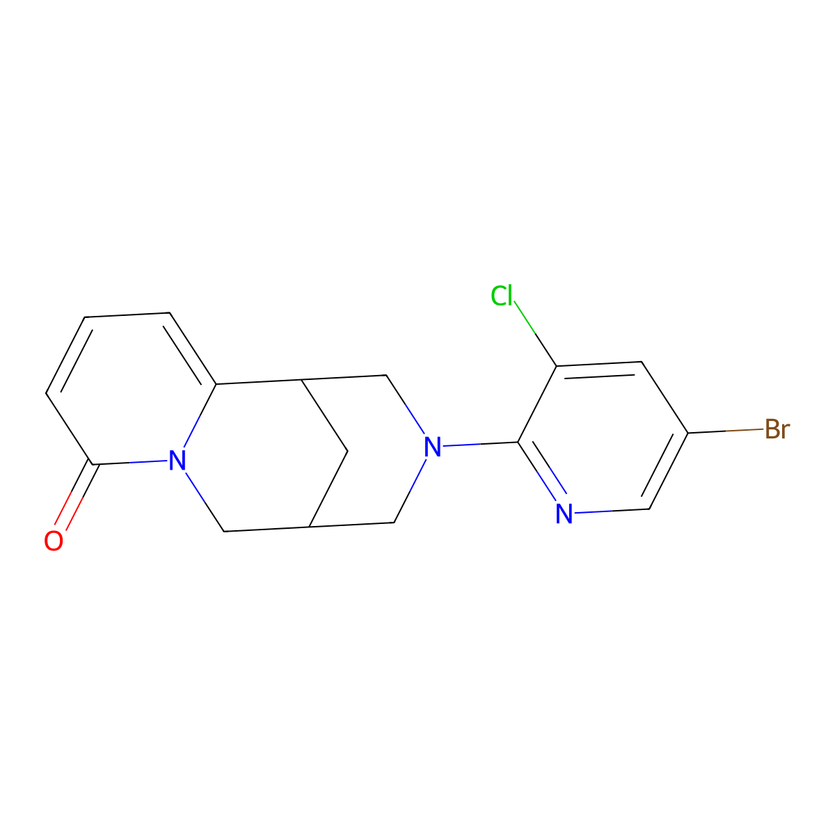 11-(5-Bromo-3-chloro-2-pyridinyl)-7,11-diazatricyclo[7.3.1.02,7]trideca-2,4-dien-6-one molecular structure, CAS 2742020-66-0