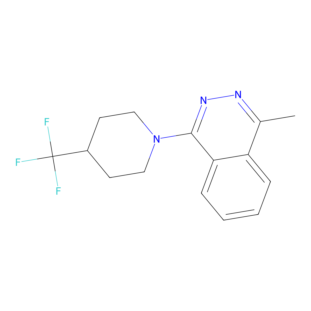 1-Methyl-4-[4-(trifluoromethyl)piperidin-1-yl]phthalazine molecular structure, CAS 2742021-52-7