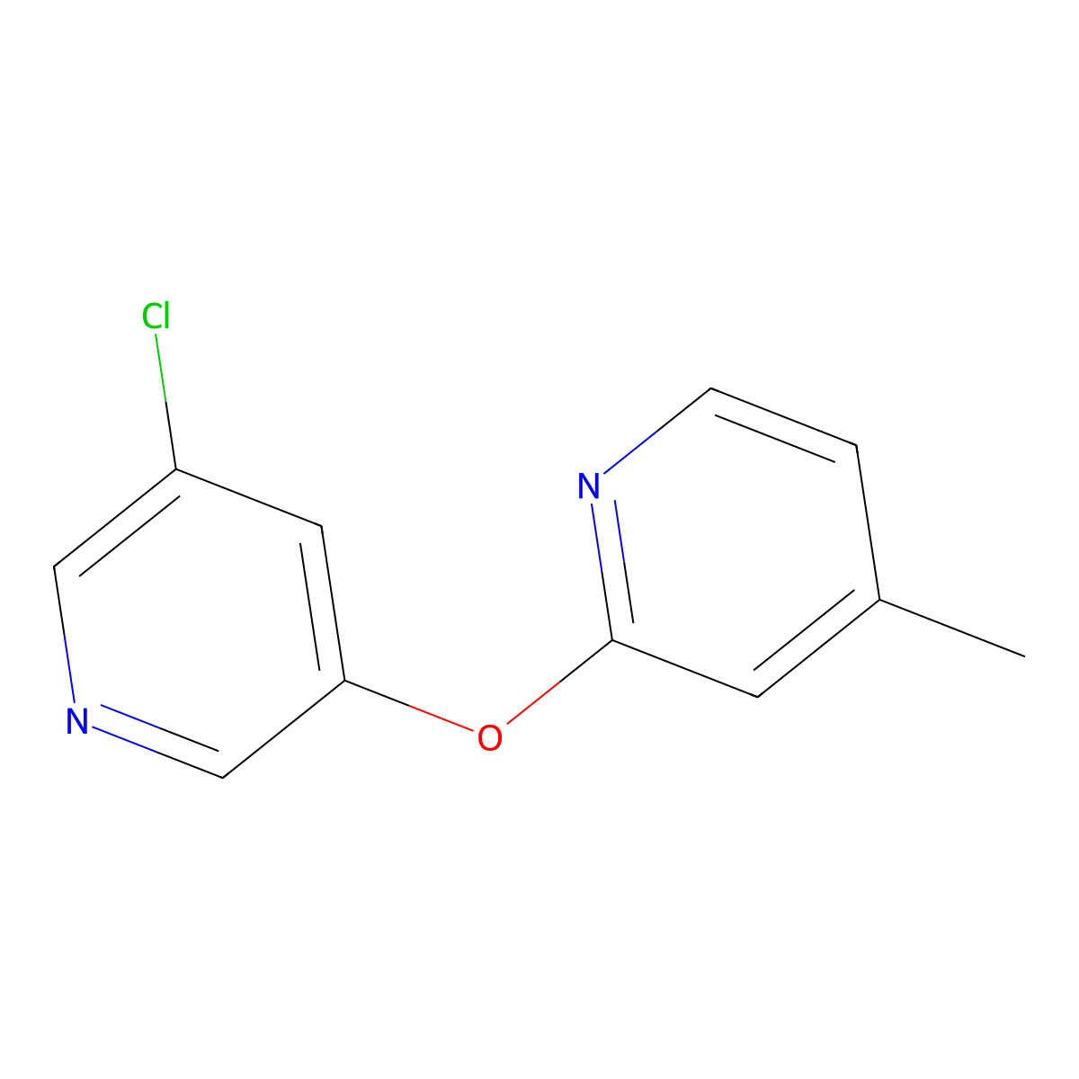 2-[(5-Chloropyridin-3-yl)oxy]-4-methylpyridine molecular structure, CAS 2742021-68-5