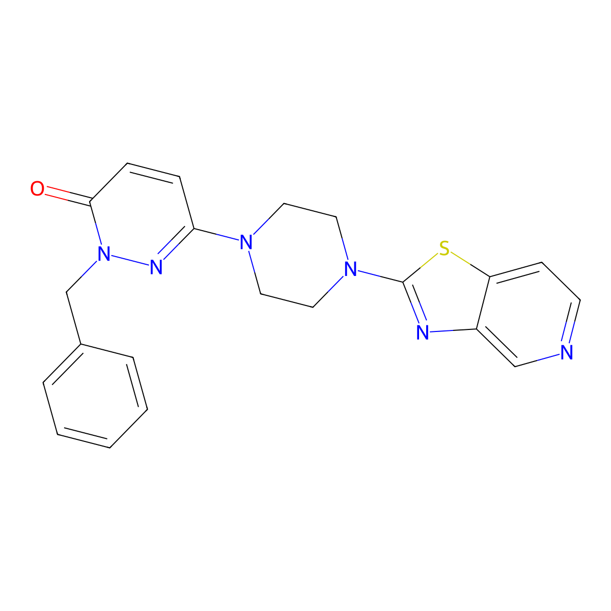 2-Benzyl-6-(4-{[1,3]thiazolo[4,5-c]pyridin-2-yl}piperazin-1-yl)-2,3-dihydropyridazin-3-one molecular structure, CAS 2742022-09-7