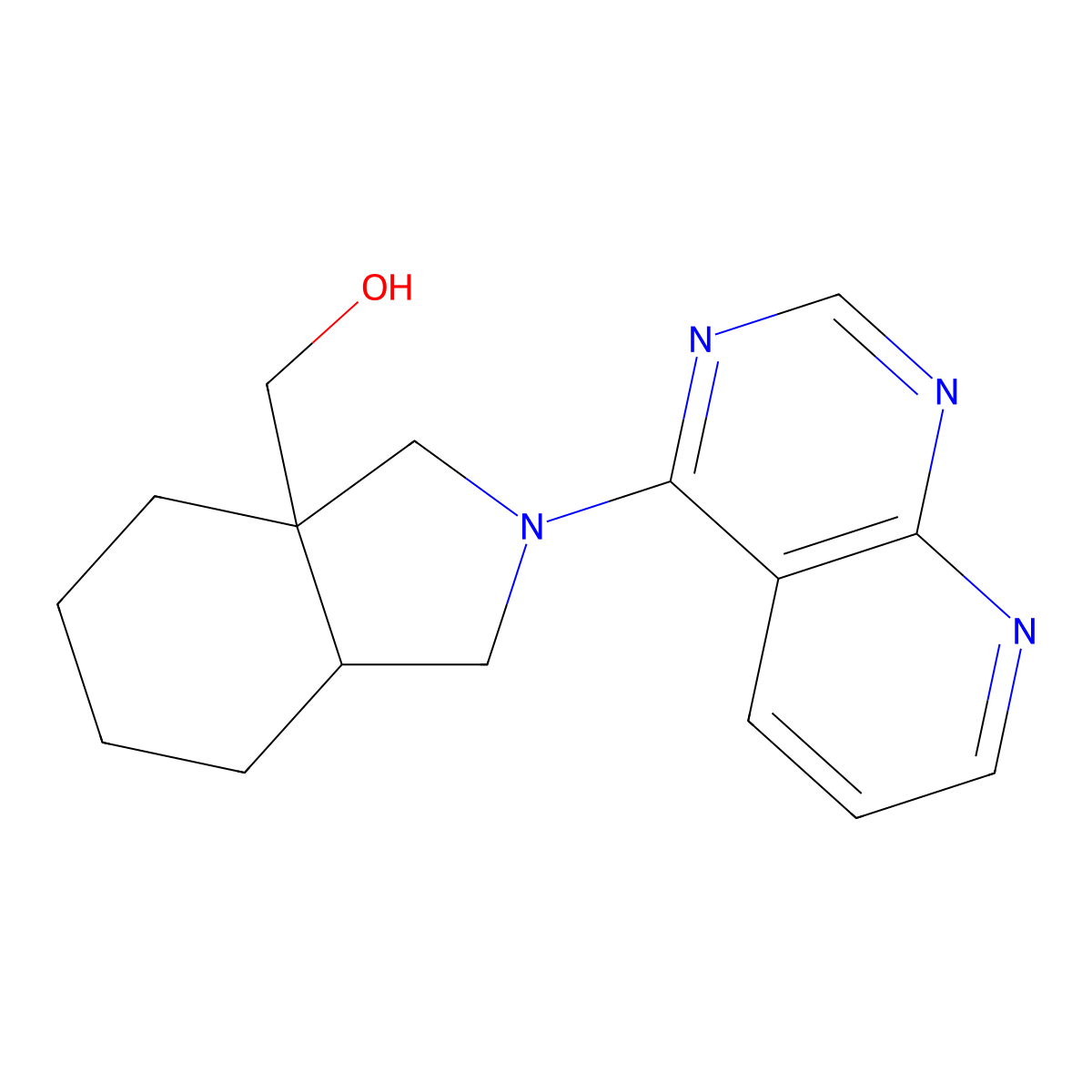 (2-{pyrido[2,3-d]pyrimidin-4-yl}-octahydro-1H-isoindol-3a-yl)methanol molecular structure, CAS 2742022-88-2