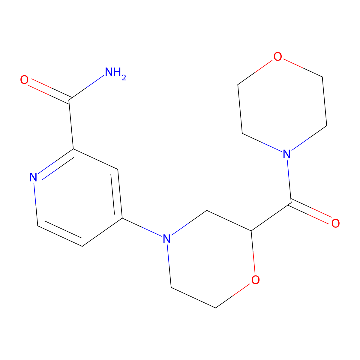 4-[2-(Morpholine-4-carbonyl)morpholin-4-yl]pyridine-2-carboxamide molecular structure, CAS 2742023-16-9