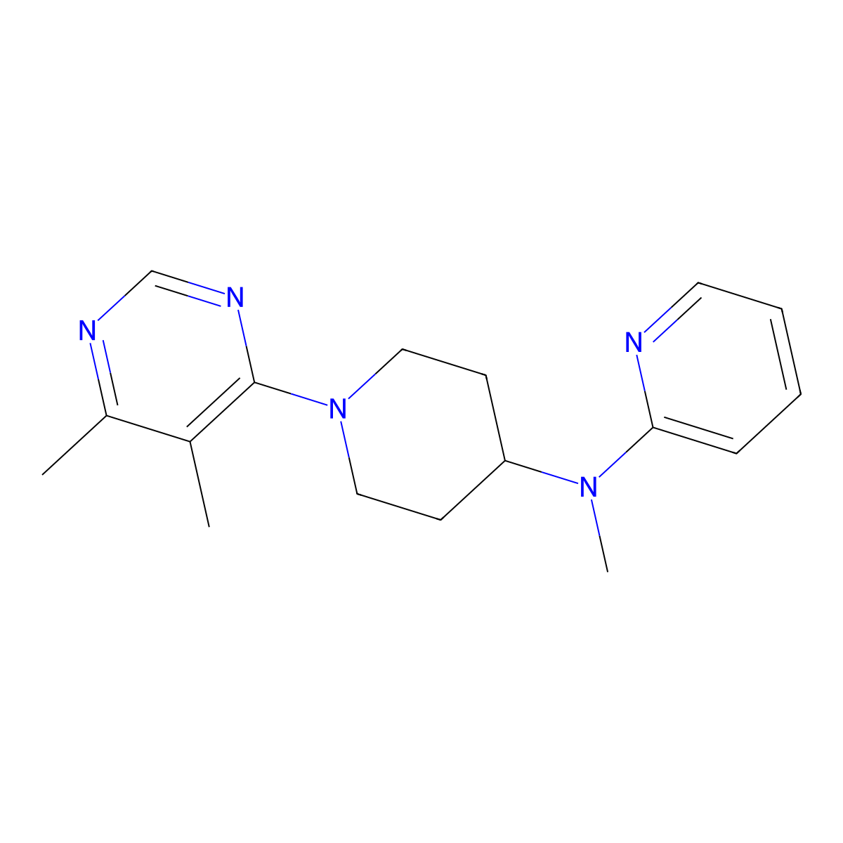 N-[1-(5,6-dimethylpyrimidin-4-yl)piperidin-4-yl]-N-methylpyridin-2-amine molecular structure, CAS 2742023-34-1