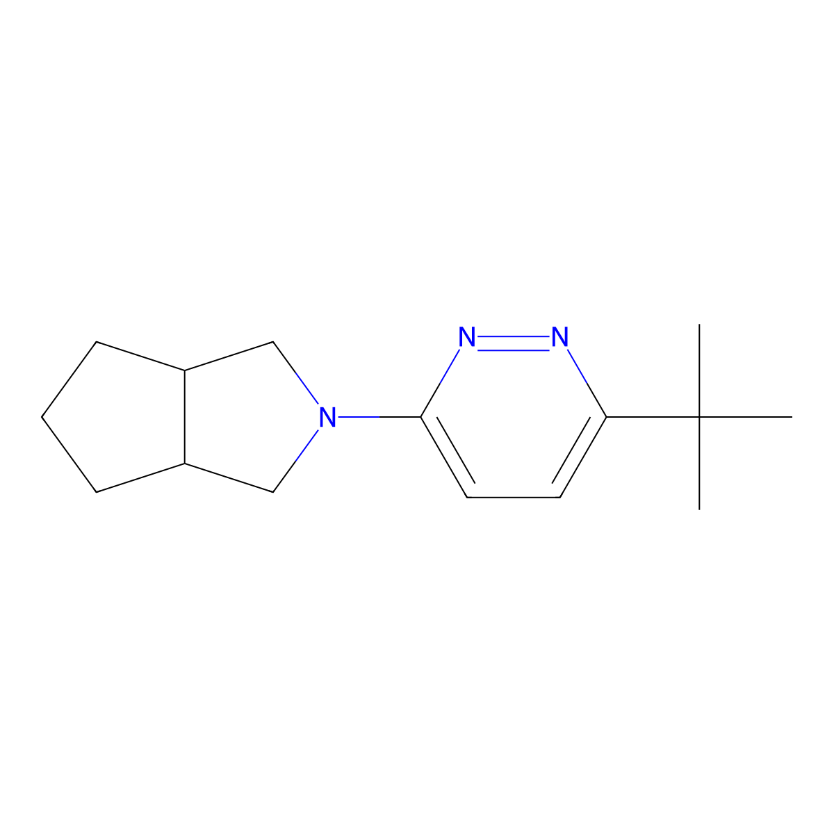 3-Tert-butyl-6-{octahydrocyclopenta[c]pyrrol-2-yl}pyridazine molecular structure, CAS 2742023-45-4