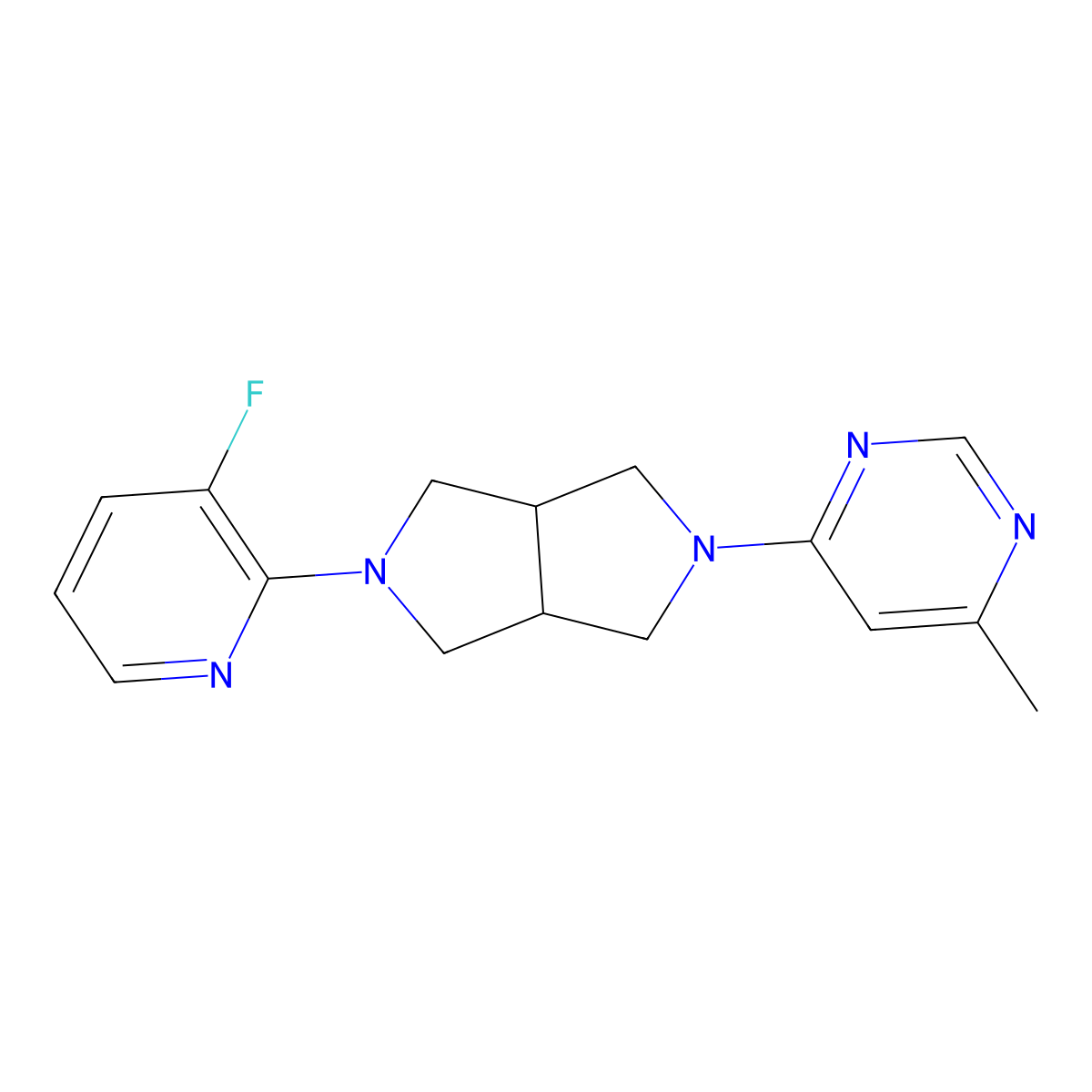 4-[5-(3-Fluoropyridin-2-yl)-octahydropyrrolo[3,4-c]pyrrol-2-yl]-6-methylpyrimidine molecular structure, CAS 2742023-91-0