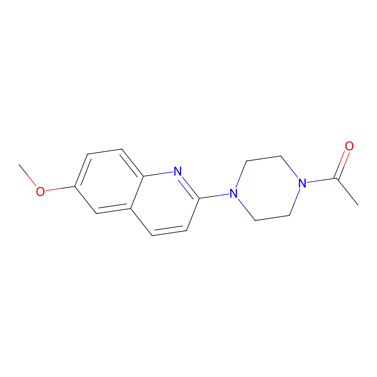1-[4-(6-Methoxyquinolin-2-yl)piperazin-1-yl]ethan-1-one molecular structure, CAS 2742024-08-2
