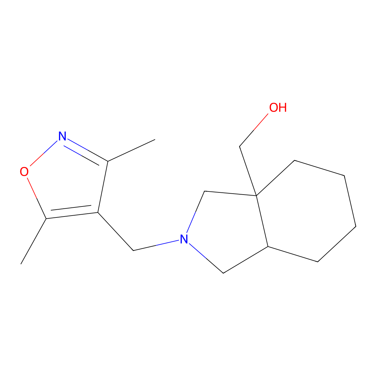 {2-[(3,5-dimethyl-1,2-oxazol-4-yl)methyl]-octahydro-1H-isoindol-3a-yl}methanol molecular structure, CAS 2742024-33-3