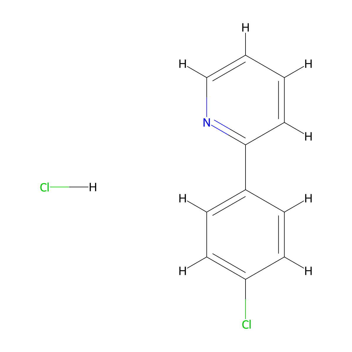 2-(4-Chlorophenyl)pyridine hydrochloride molecular structure, CAS 2742024-90-2