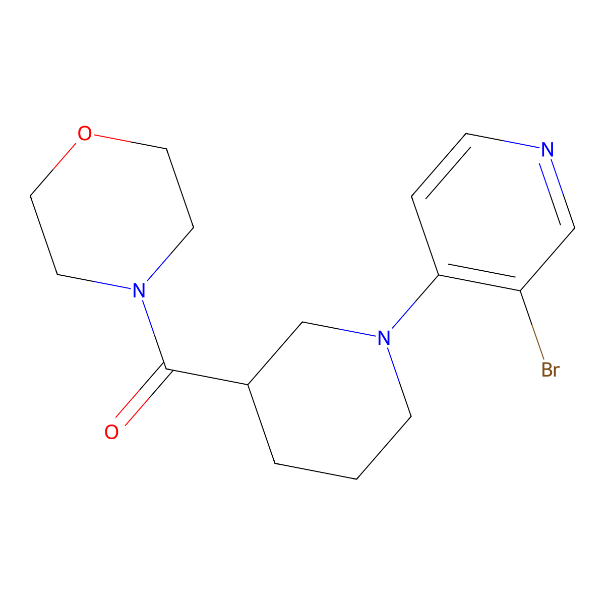 4-[1-(3-Bromopyridin-4-yl)piperidine-3-carbonyl]morpholine molecular structure, CAS 2742024-97-9