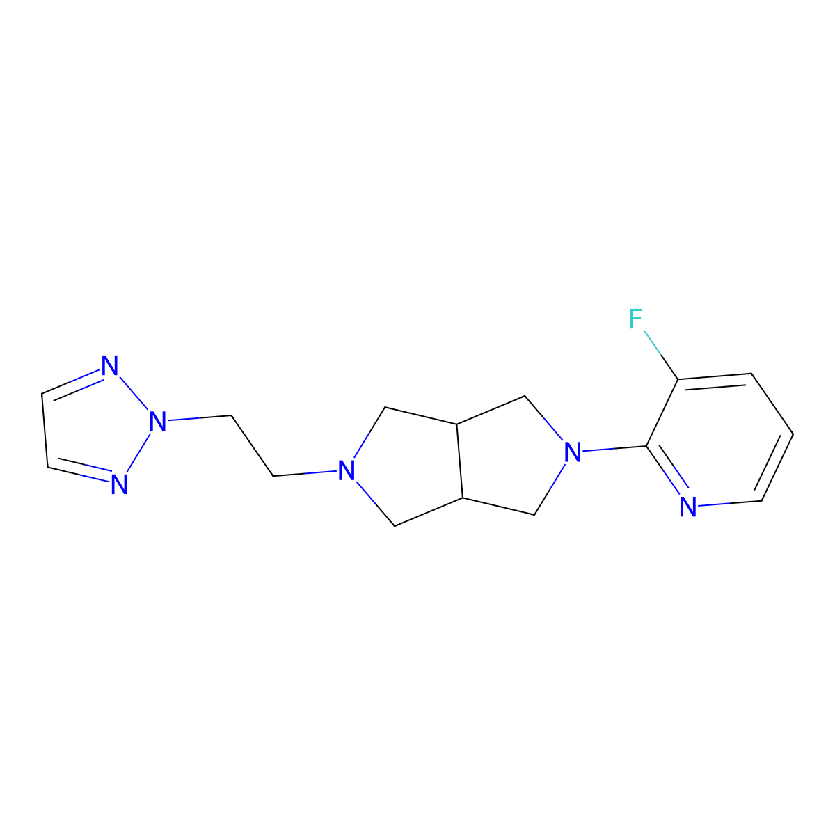 3-fluoro-2-{5-[2-(2H-1,2,3-triazol-2-yl)ethyl]-octahydropyrrolo[3,4-c]pyrrol-2-yl}pyridine molecular structure, CAS 2742025-17-6