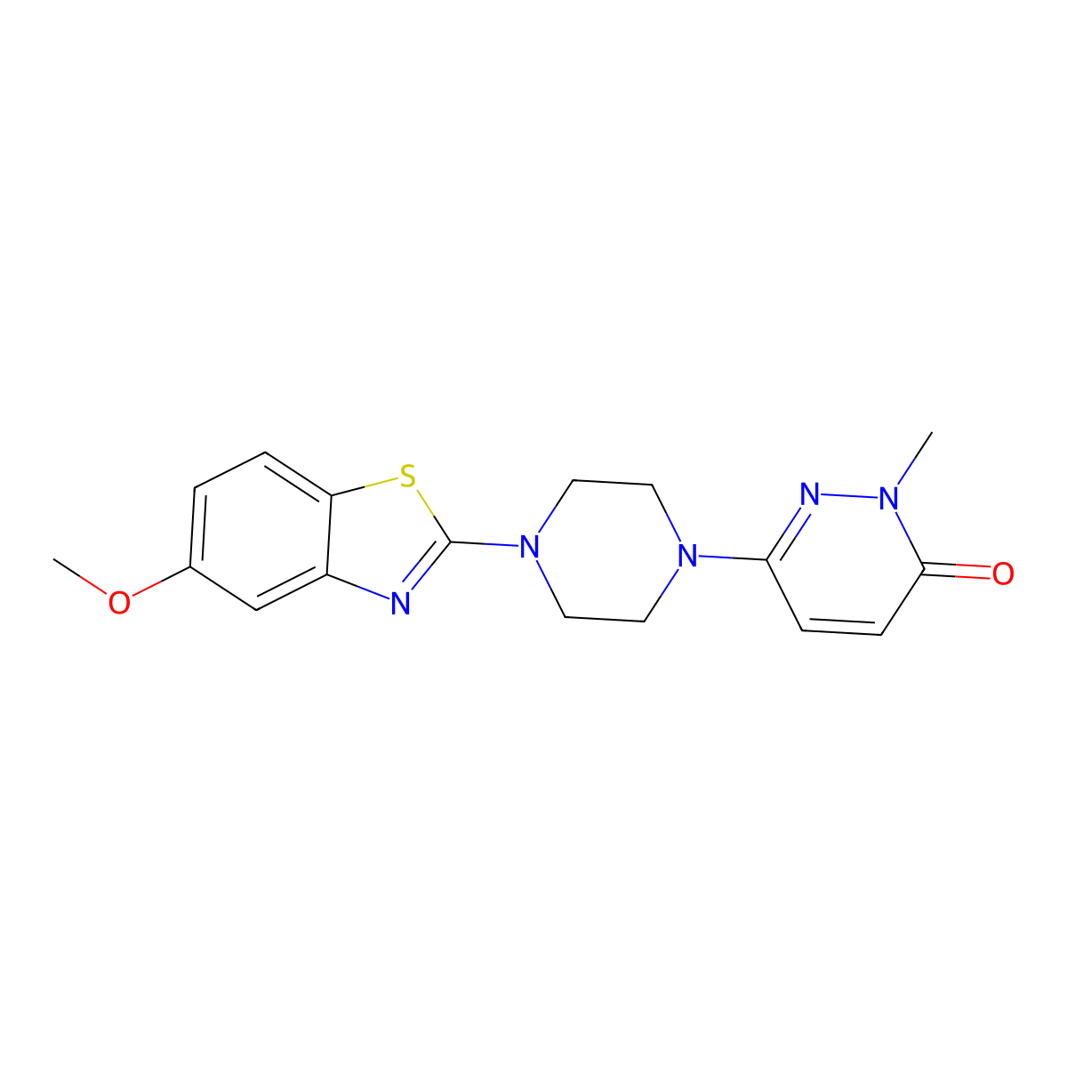 6-[4-(5-Methoxy-1,3-benzothiazol-2-yl)piperazin-1-yl]-2-methyl-2,3-dihydropyridazin-3-one molecular structure, CAS 2742025-32-5