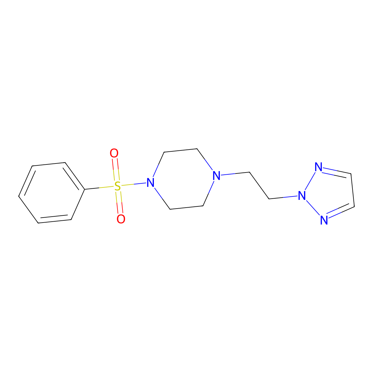 1-(benzenesulfonyl)-4-[2-(2H-1,2,3-triazol-2-yl)ethyl]piperazine molecular structure, CAS 2742026-49-7