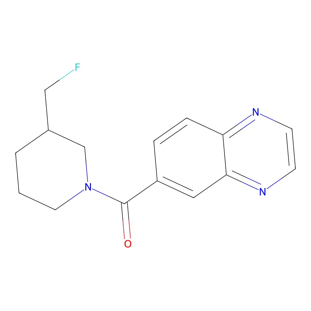 6-[3-(Fluoromethyl)piperidine-1-carbonyl]quinoxaline molecular structure, CAS 2742026-64-6