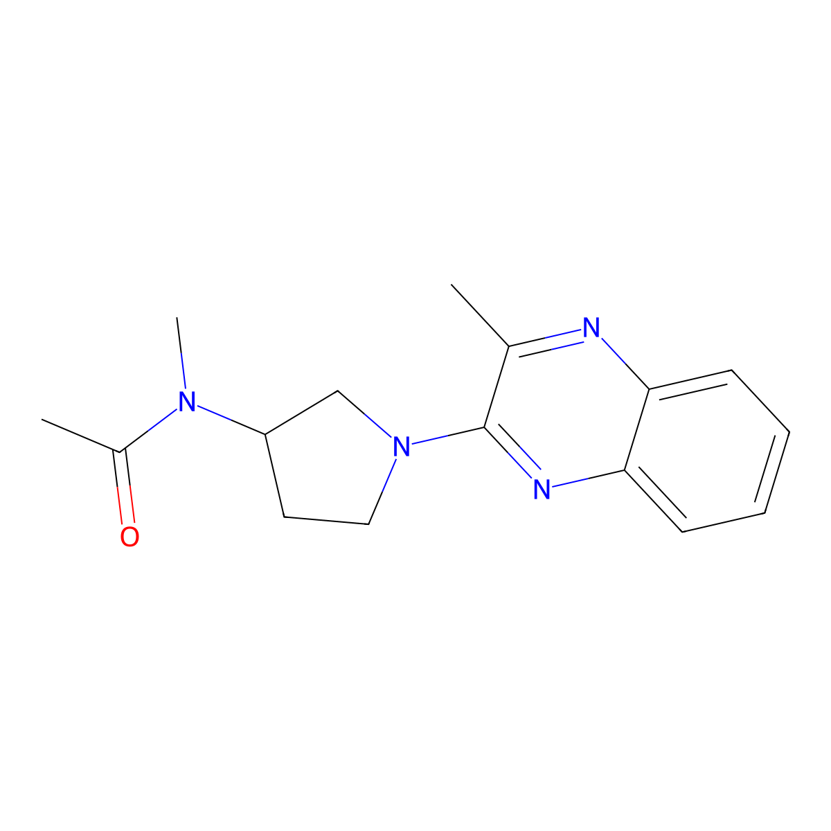 N-methyl-N-[1-(3-methylquinoxalin-2-yl)pyrrolidin-3-yl]acetamide molecular structure, CAS 2742026-69-1