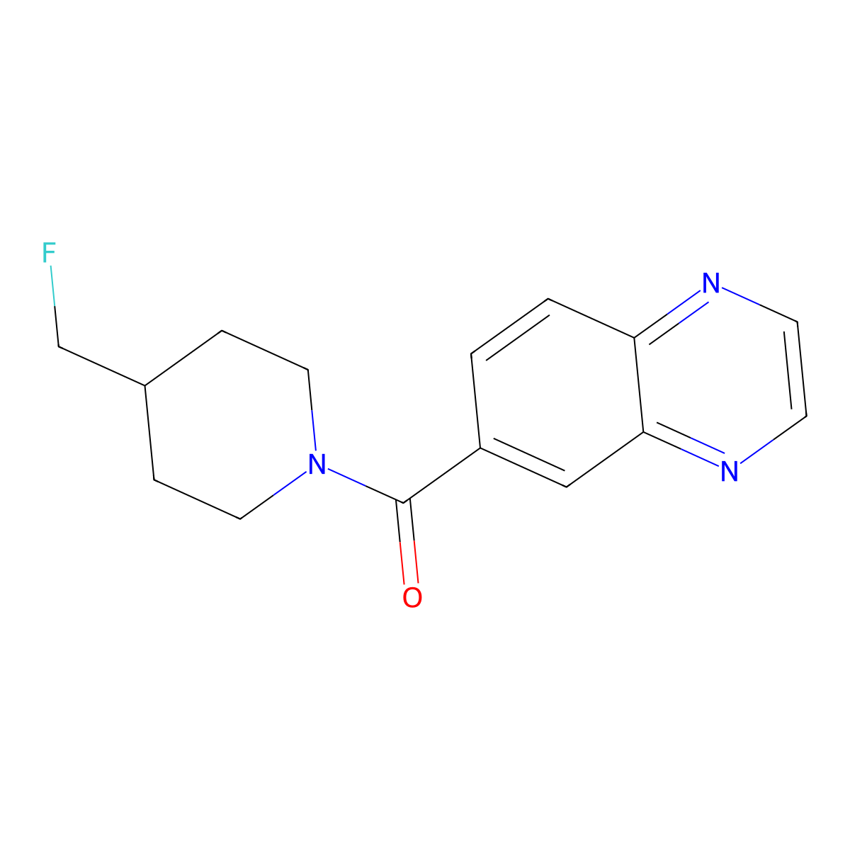 6-[4-(Fluoromethyl)piperidine-1-carbonyl]quinoxaline molecular structure, CAS 2742026-72-6