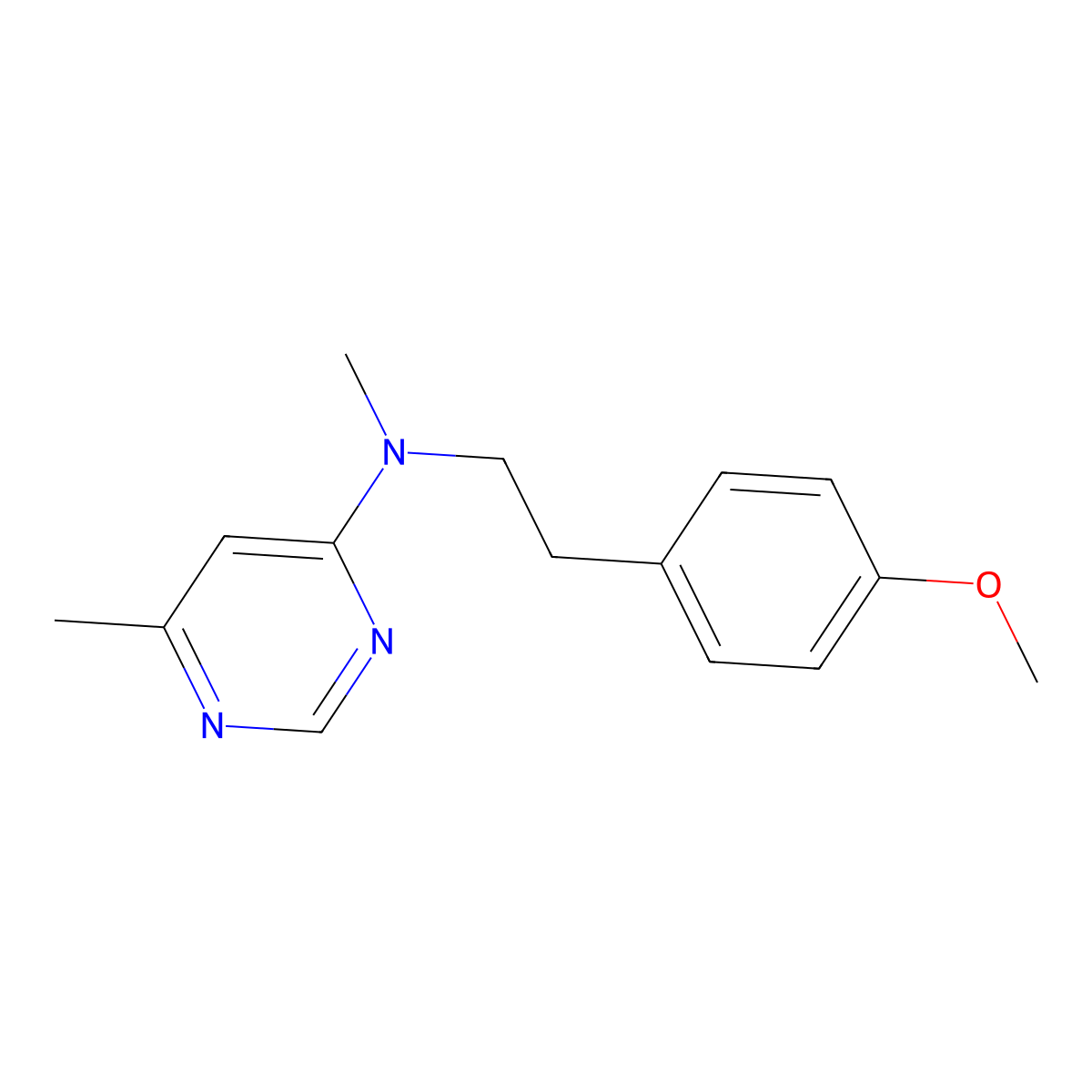 N-[2-(4-methoxyphenyl)ethyl]-N,6-dimethylpyrimidin-4-amine molecular structure, CAS 2742027-22-9