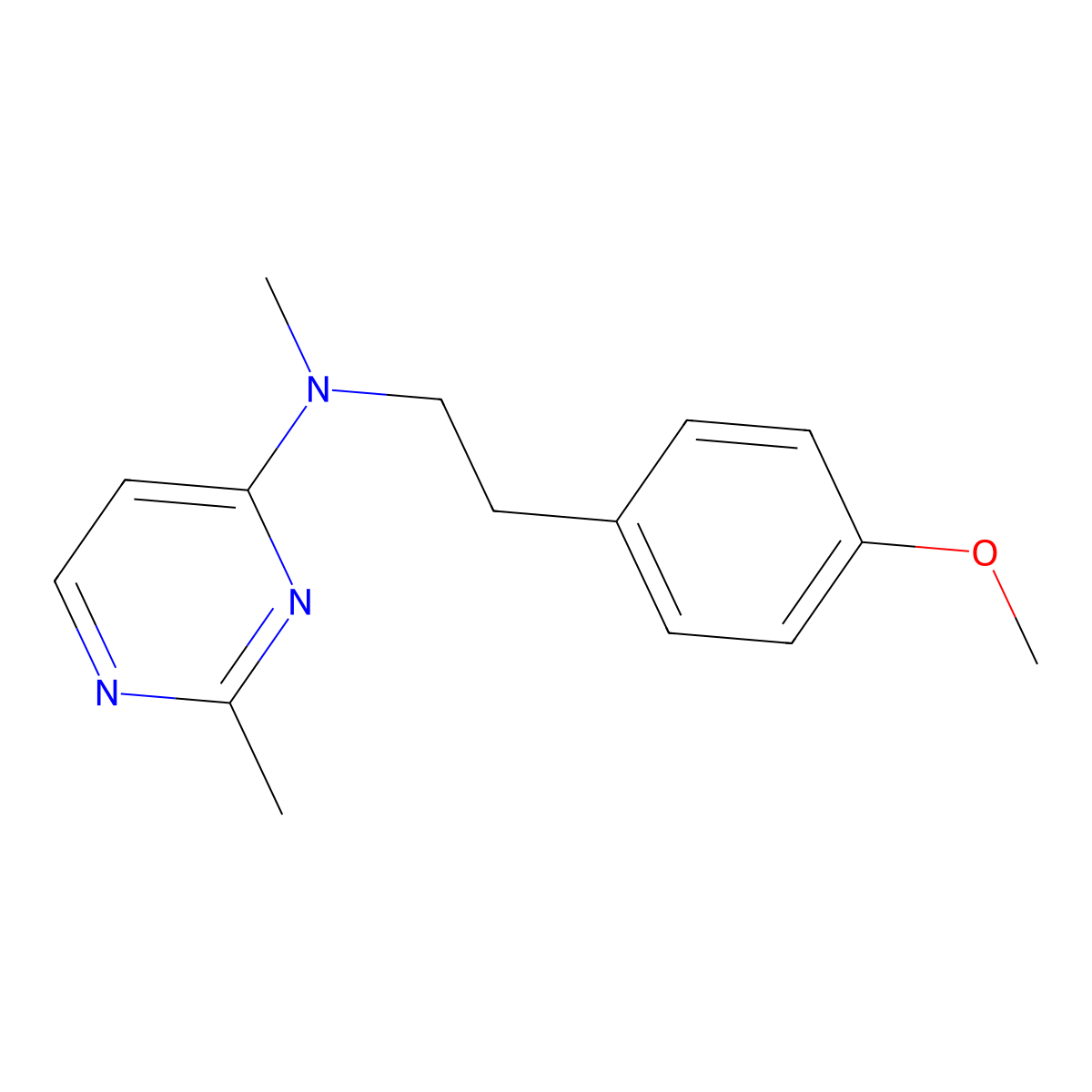 N-[2-(4-methoxyphenyl)ethyl]-N,2-dimethylpyrimidin-4-amine molecular structure, CAS 2742027-26-3