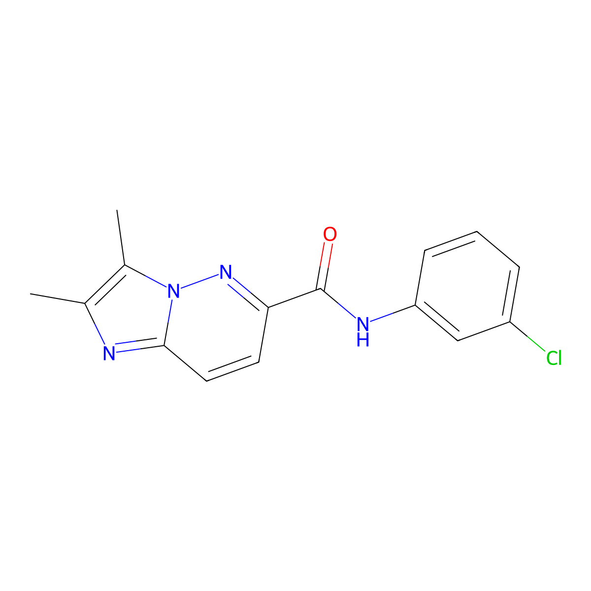 N-(3-chlorophenyl)-2,3-dimethylimidazo[1,2-b]pyridazine-6-carboxamide molecular structure, CAS 2742027-70-7