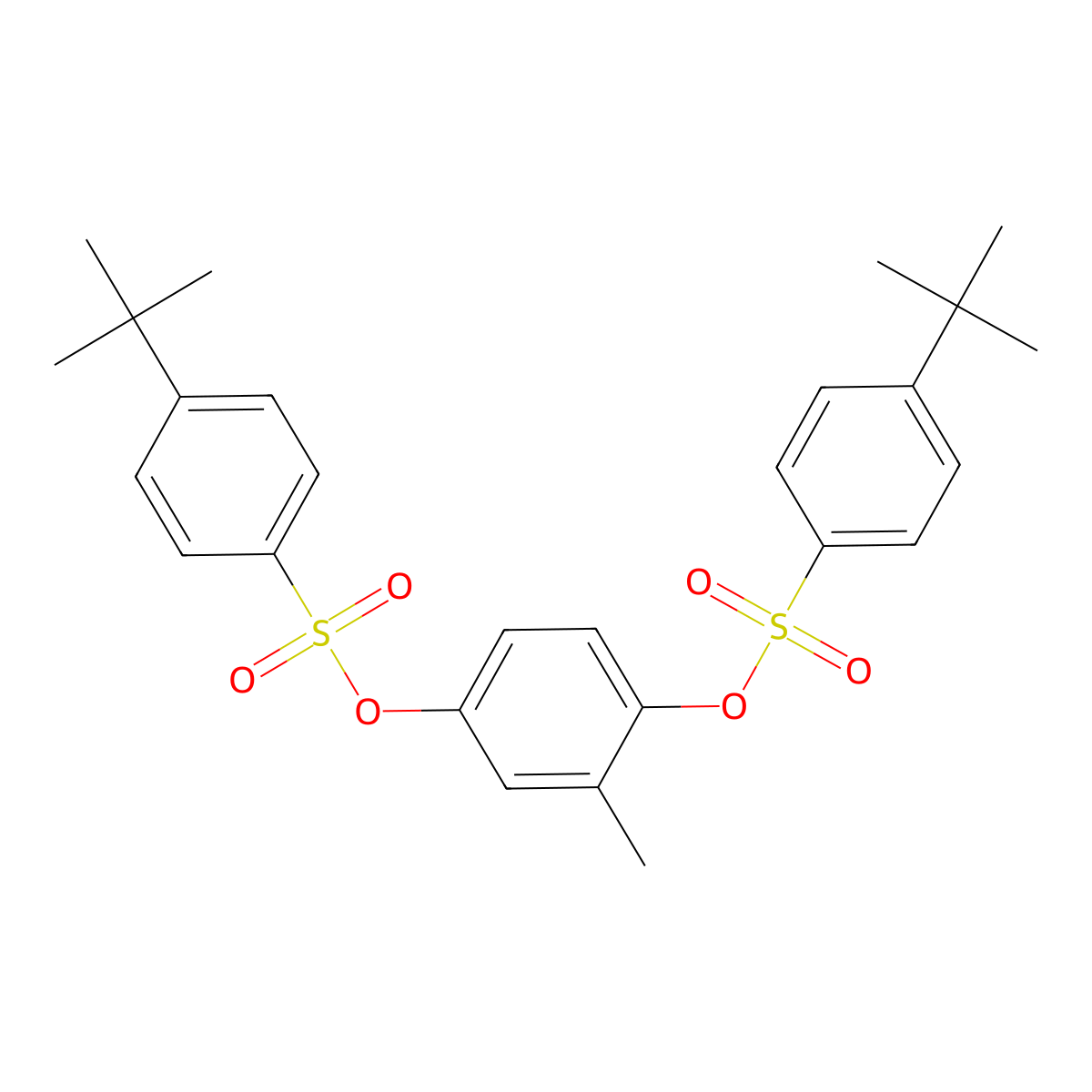 4-[(4-Tert-butylbenzenesulfonyl)oxy]-3-methylphenyl 4-tert-butylbenzene-1-sulfonate molecular structure, CAS 2742028-53-9