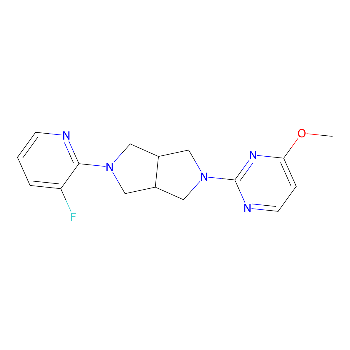 2-[5-(3-Fluoropyridin-2-yl)-octahydropyrrolo[3,4-c]pyrrol-2-yl]-4-methoxypyrimidine molecular structure, CAS 2742028-65-3