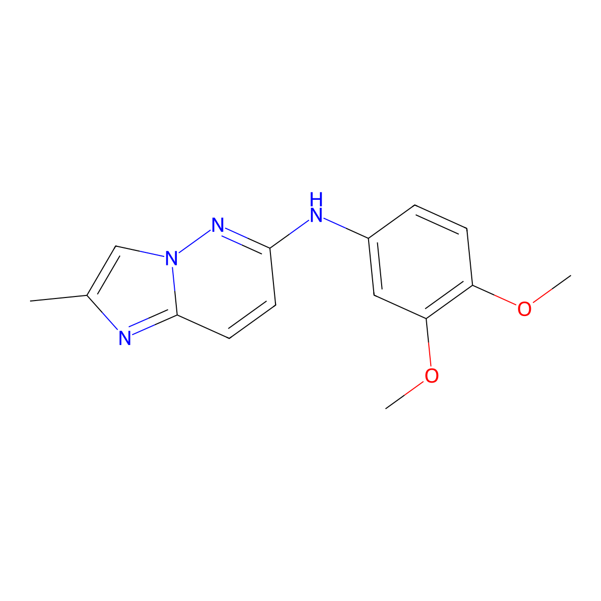 N-(3,4-dimethoxyphenyl)-2-methylimidazo[1,2-b]pyridazin-6-amine molecular structure, CAS 2742028-79-9