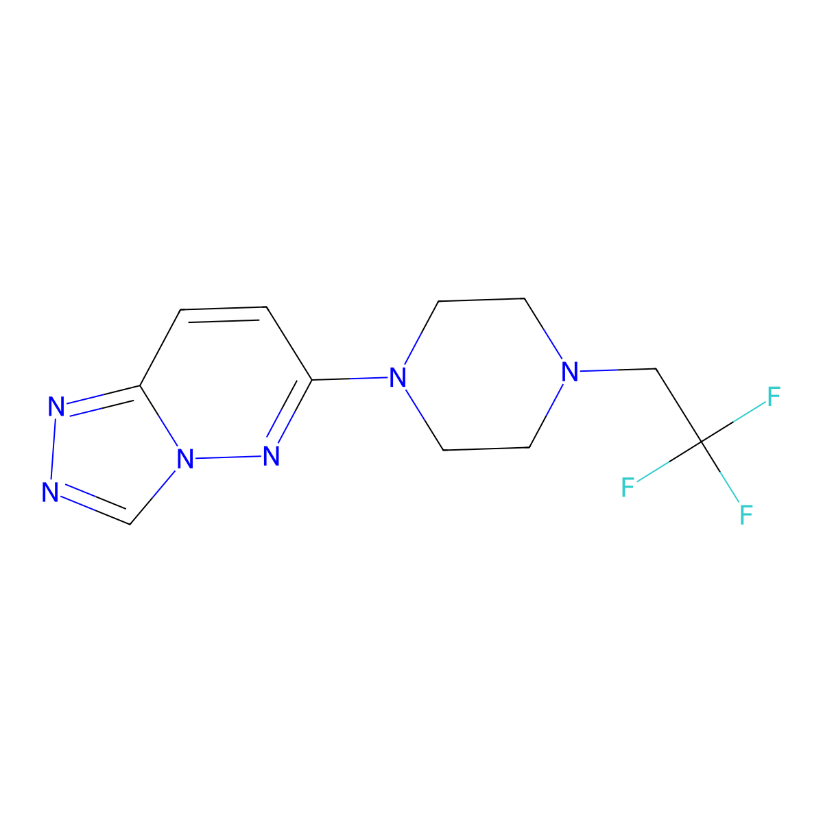 1-{[1,2,4]Triazolo[4,3-b]pyridazin-6-yl}-4-(2,2,2-trifluoroethyl)piperazine molecular structure, CAS 2742028-89-1