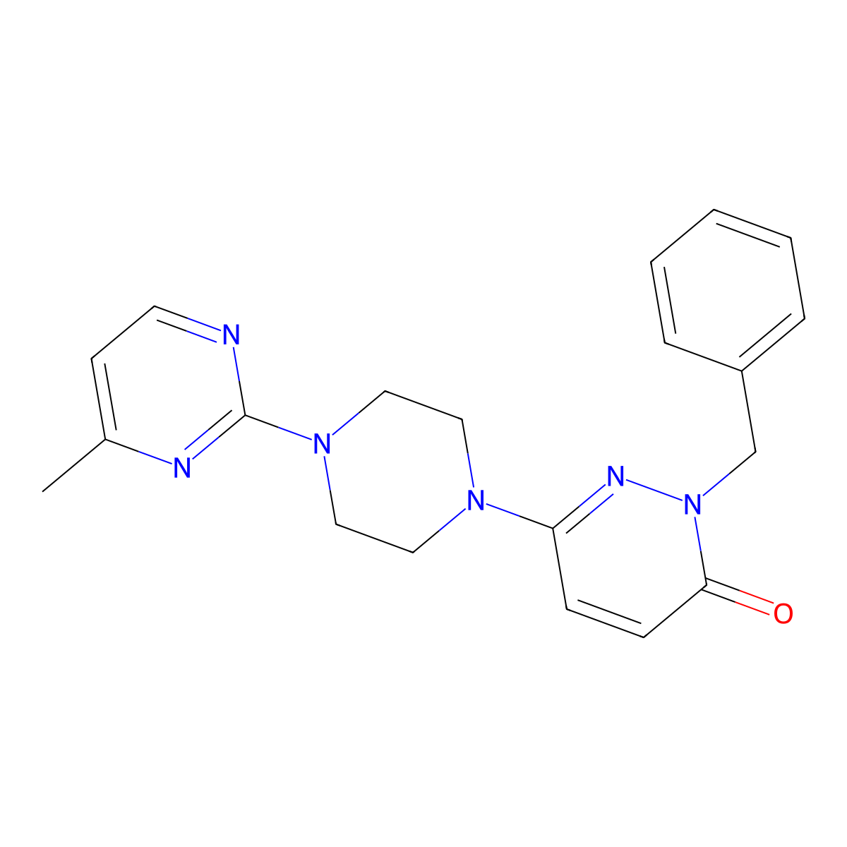 2-Benzyl-6-[4-(4-methylpyrimidin-2-yl)piperazin-1-yl]-2,3-dihydropyridazin-3-one molecular structure, CAS 2742029-12-3
