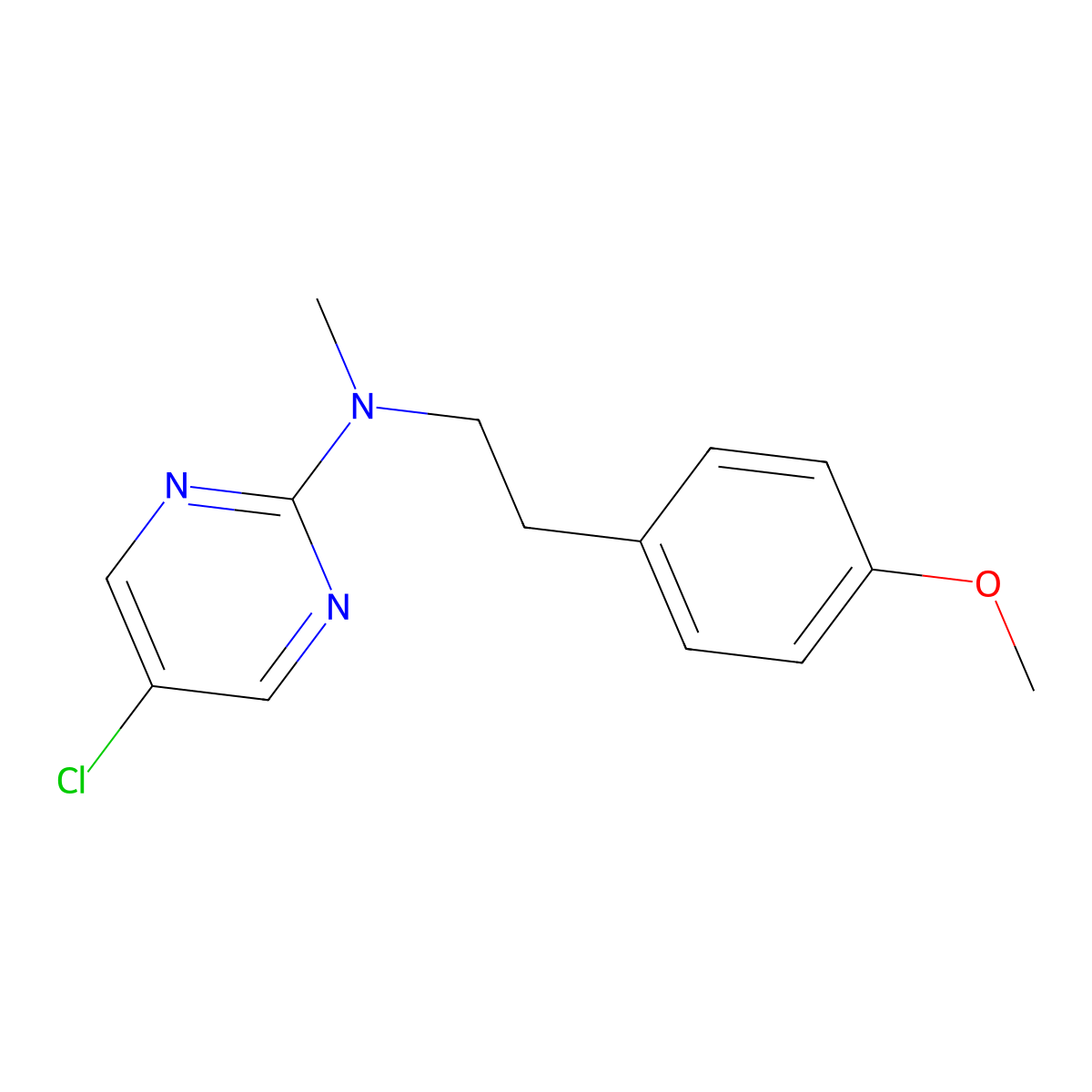 5-chloro-N-[2-(4-methoxyphenyl)ethyl]-N-methylpyrimidin-2-amine molecular structure, CAS 2742029-22-5