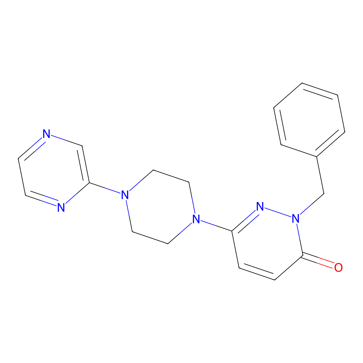 2-Benzyl-6-[4-(pyrazin-2-yl)piperazin-1-yl]-2,3-dihydropyridazin-3-one molecular structure, CAS 2742029-51-0