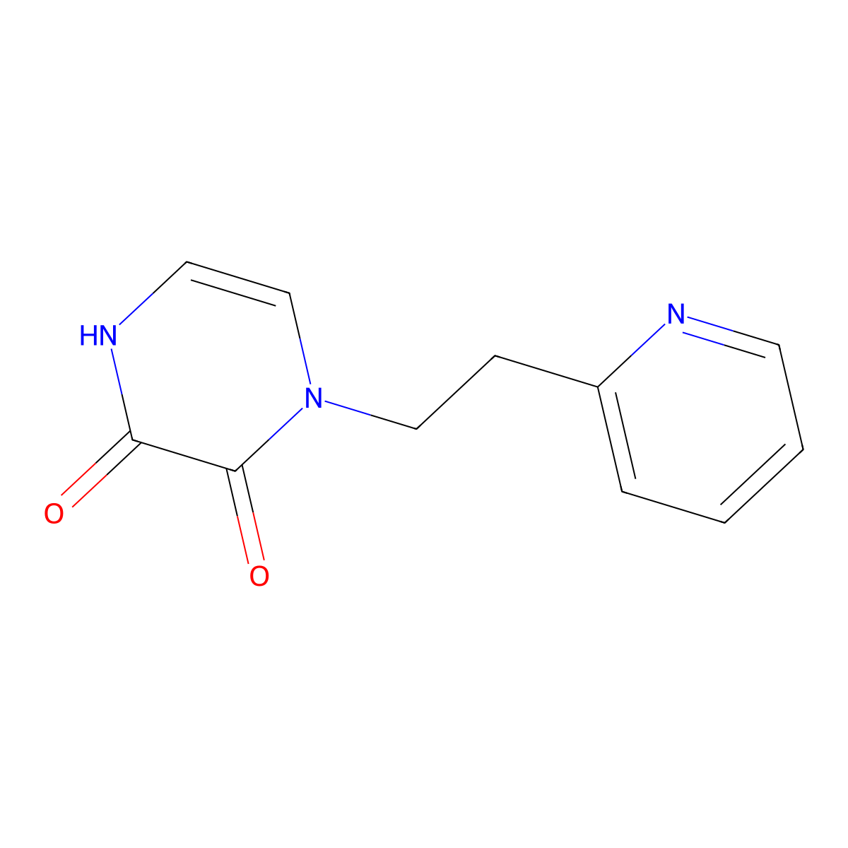 1-[2-(Pyridin-2-yl)ethyl]-1,2,3,4-tetrahydropyrazine-2,3-dione molecular structure, CAS 2742029-67-8