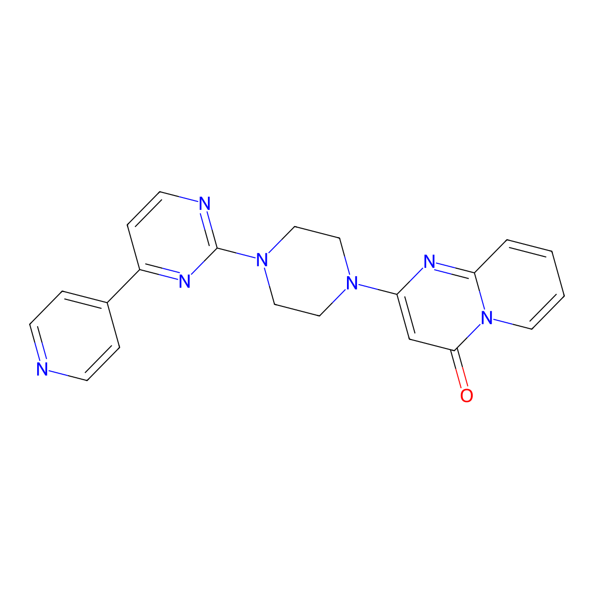 2-{4-[4-(pyridin-4-yl)pyrimidin-2-yl]piperazin-1-yl}-4H-pyrido[1,2-a]pyrimidin-4-one molecular structure, CAS 2742030-50-6