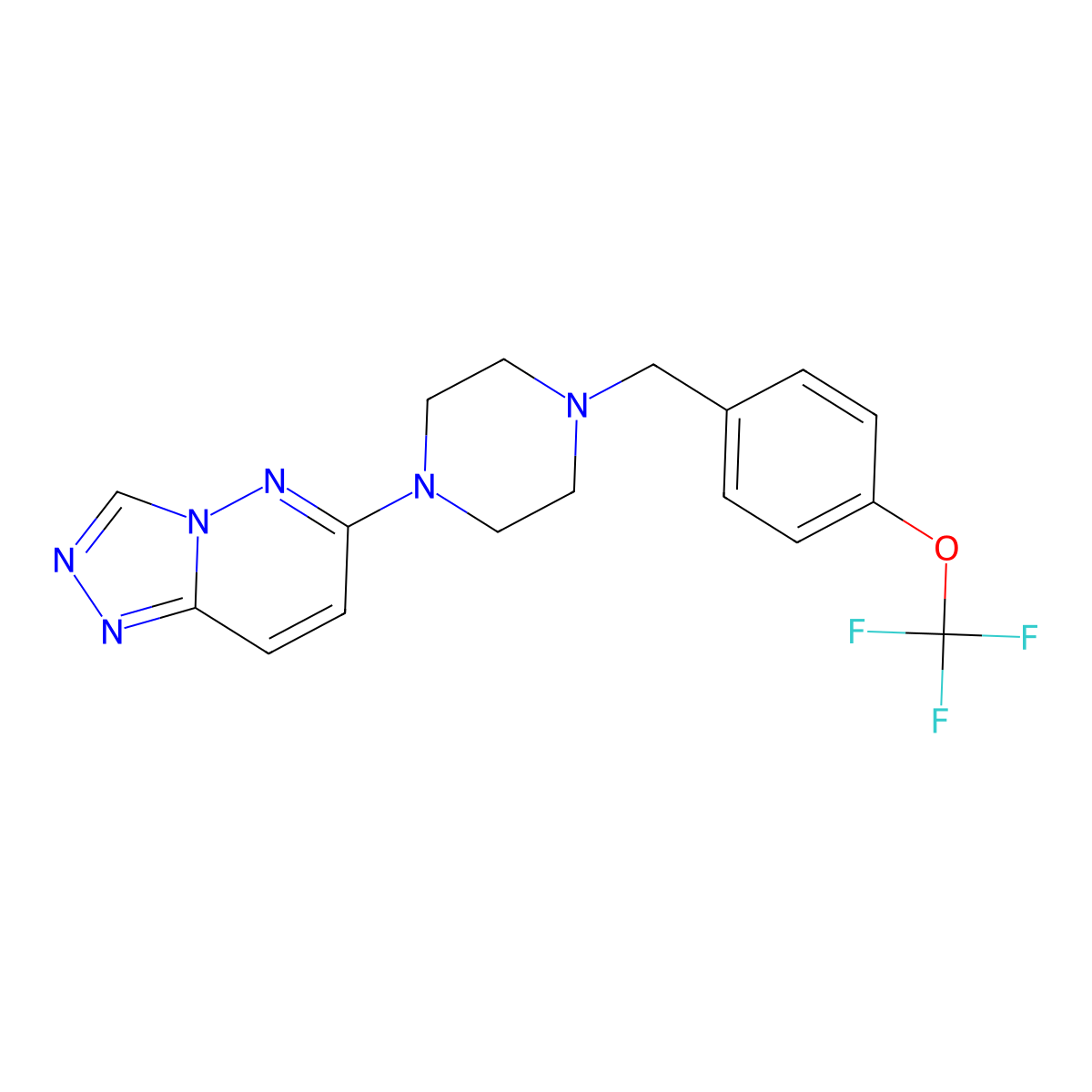 1-{[1,2,4]Triazolo[4,3-b]pyridazin-6-yl}-4-{[4-(trifluoromethoxy)phenyl]methyl}piperazine molecular structure, CAS 2742030-66-4