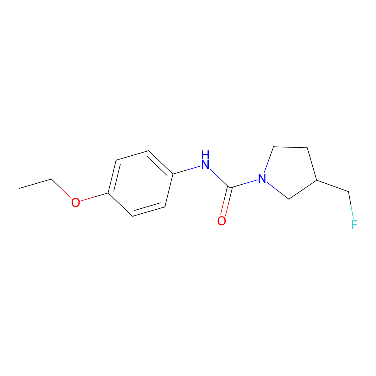 N-(4-ethoxyphenyl)-3-(fluoromethyl)pyrrolidine-1-carboxamide molecular structure, CAS 2742031-23-6