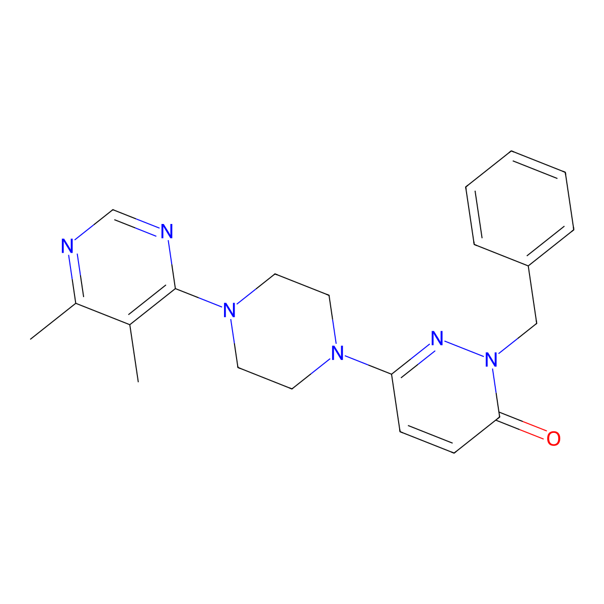 2-Benzyl-6-[4-(5,6-dimethylpyrimidin-4-yl)piperazin-1-yl]-2,3-dihydropyridazin-3-one molecular structure, CAS 2742031-82-7