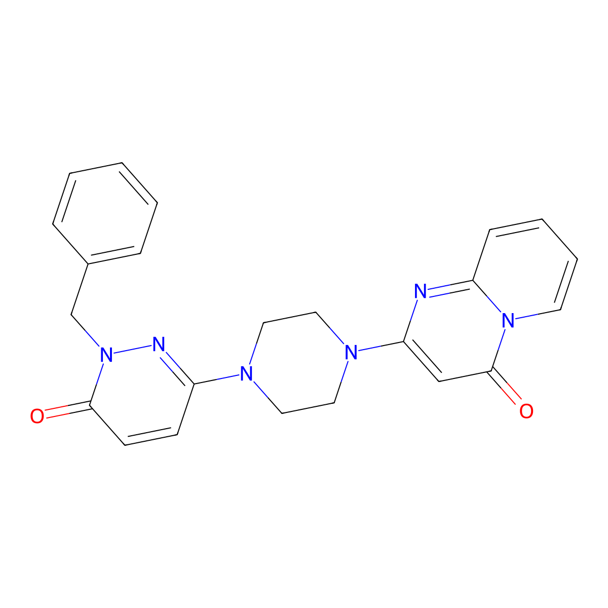 2-benzyl-6-(4-{4-oxo-4H-pyrido[1,2-a]pyrimidin-2-yl}piperazin-1-yl)-2,3-dihydropyridazin-3-one molecular structure, CAS 2742031-85-0