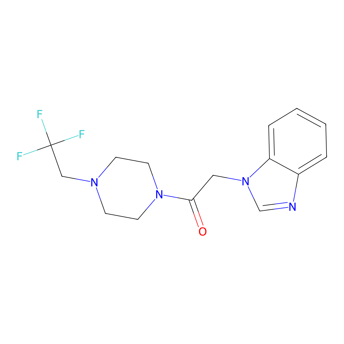 2-(1H-1,3-benzodiazol-1-yl)-1-[4-(2,2,2-trifluoroethyl)piperazin-1-yl]ethan-1-one molecular structure, CAS 2742032-13-7