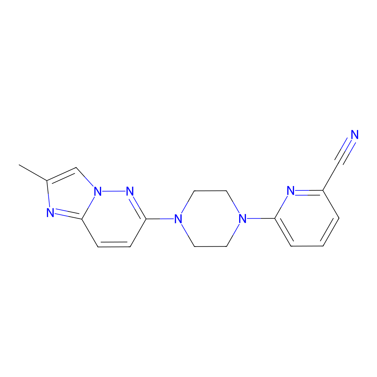 6-(4-{2-Methylimidazo[1,2-b]pyridazin-6-yl}piperazin-1-yl)pyridine-2-carbonitrile molecular structure, CAS 2742032-41-1