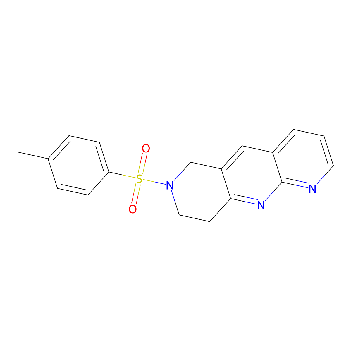 7-(4-methylbenzenesulfonyl)-6H,7H,8H,9H-pyrido[2,3-b]1,6-naphthyridine molecular structure, CAS 2742032-43-3