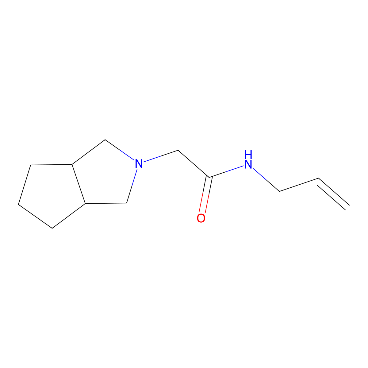 2-{octahydrocyclopenta[c]pyrrol-2-yl}-N-(prop-2-en-1-yl)acetamide molecular structure, CAS 2742032-79-5