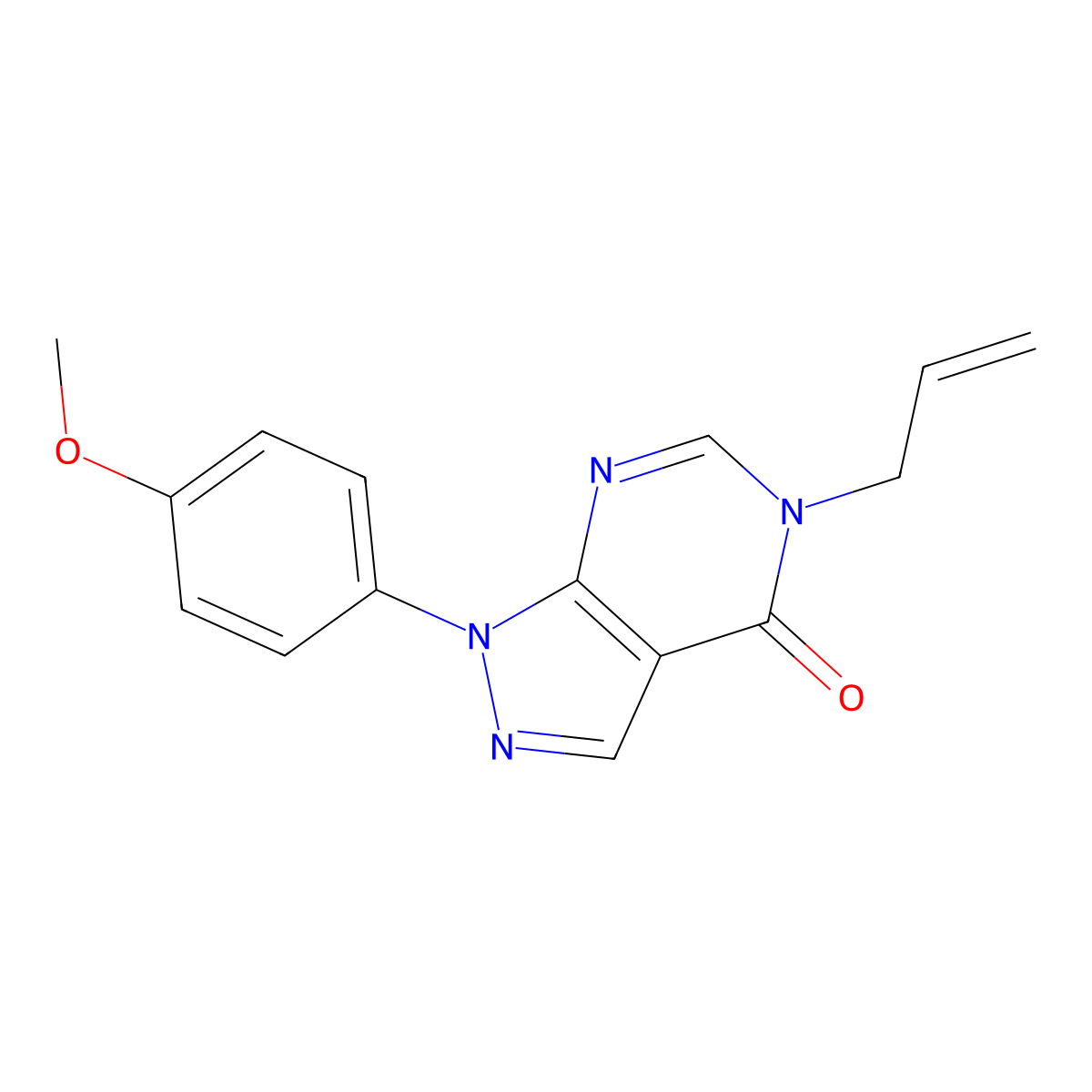 1-(4-methoxyphenyl)-5-(prop-2-en-1-yl)-1H,4H,5H-pyrazolo[3,4-d]pyrimidin-4-one molecular structure, CAS 2742033-12-9
