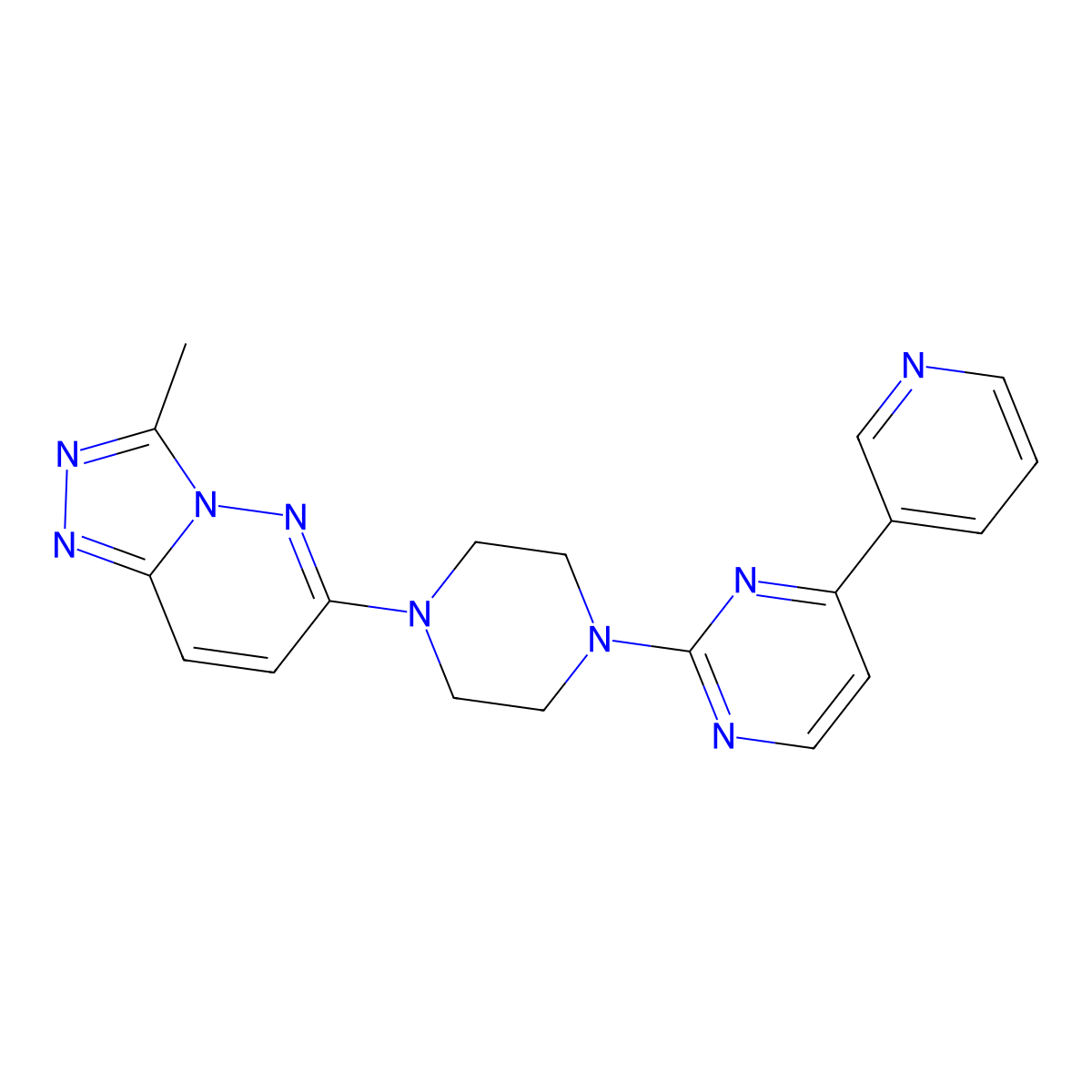 2-(4-{3-Methyl-[1,2,4]triazolo[4,3-b]pyridazin-6-yl}piperazin-1-yl)-4-(pyridin-3-yl)pyrimidine molecular structure, CAS 2742033-23-2