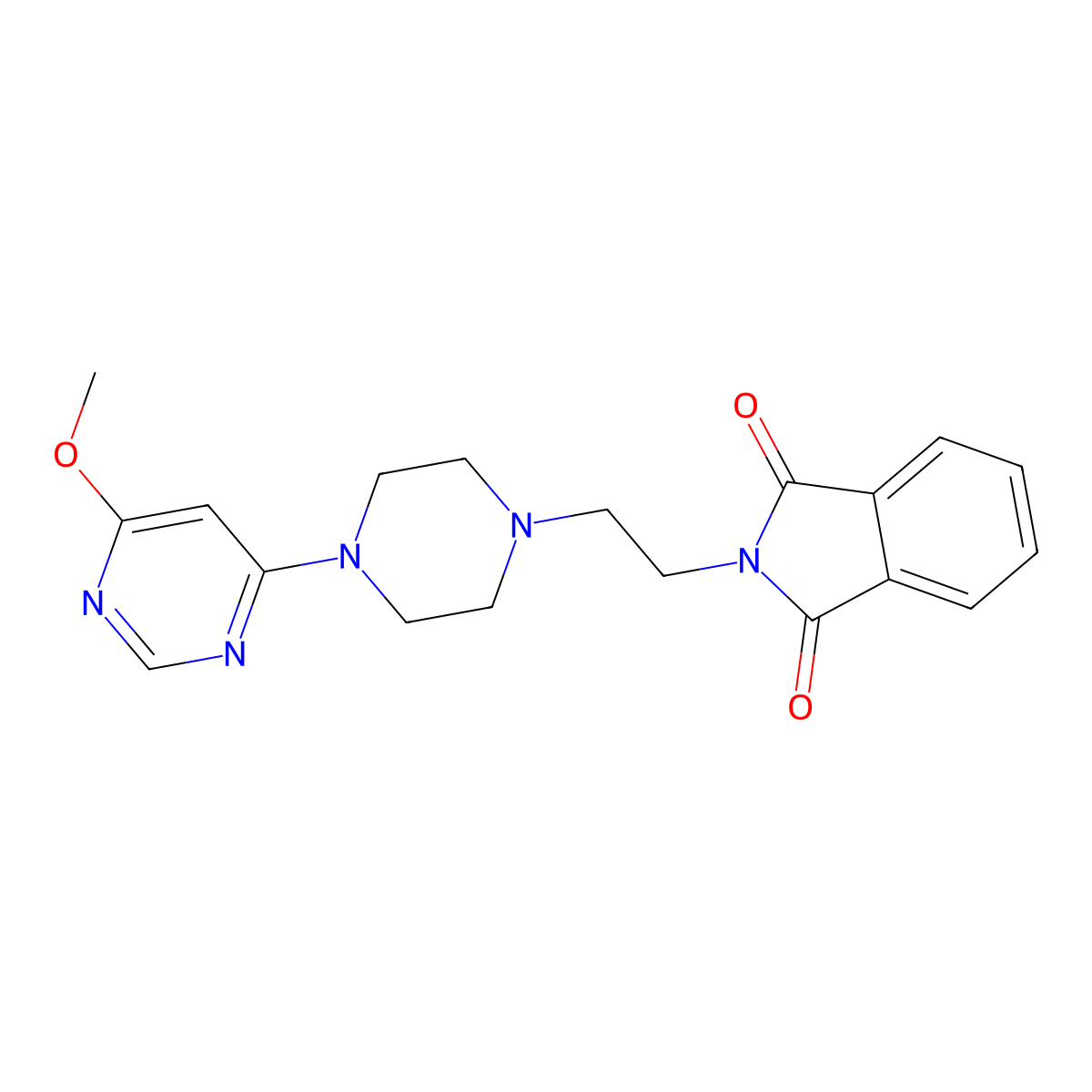 2-{2-[4-(6-methoxypyrimidin-4-yl)piperazin-1-yl]ethyl}-2,3-dihydro-1H-isoindole-1,3-dione molecular structure, CAS 2742033-40-3