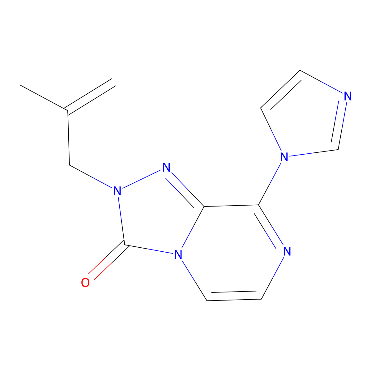 8-(1H-imidazol-1-yl)-2-(2-methylprop-2-en-1-yl)-2H,3H-[1,2,4]triazolo[4,3-a]pyrazin-3-one molecular structure, CAS 2742033-81-2