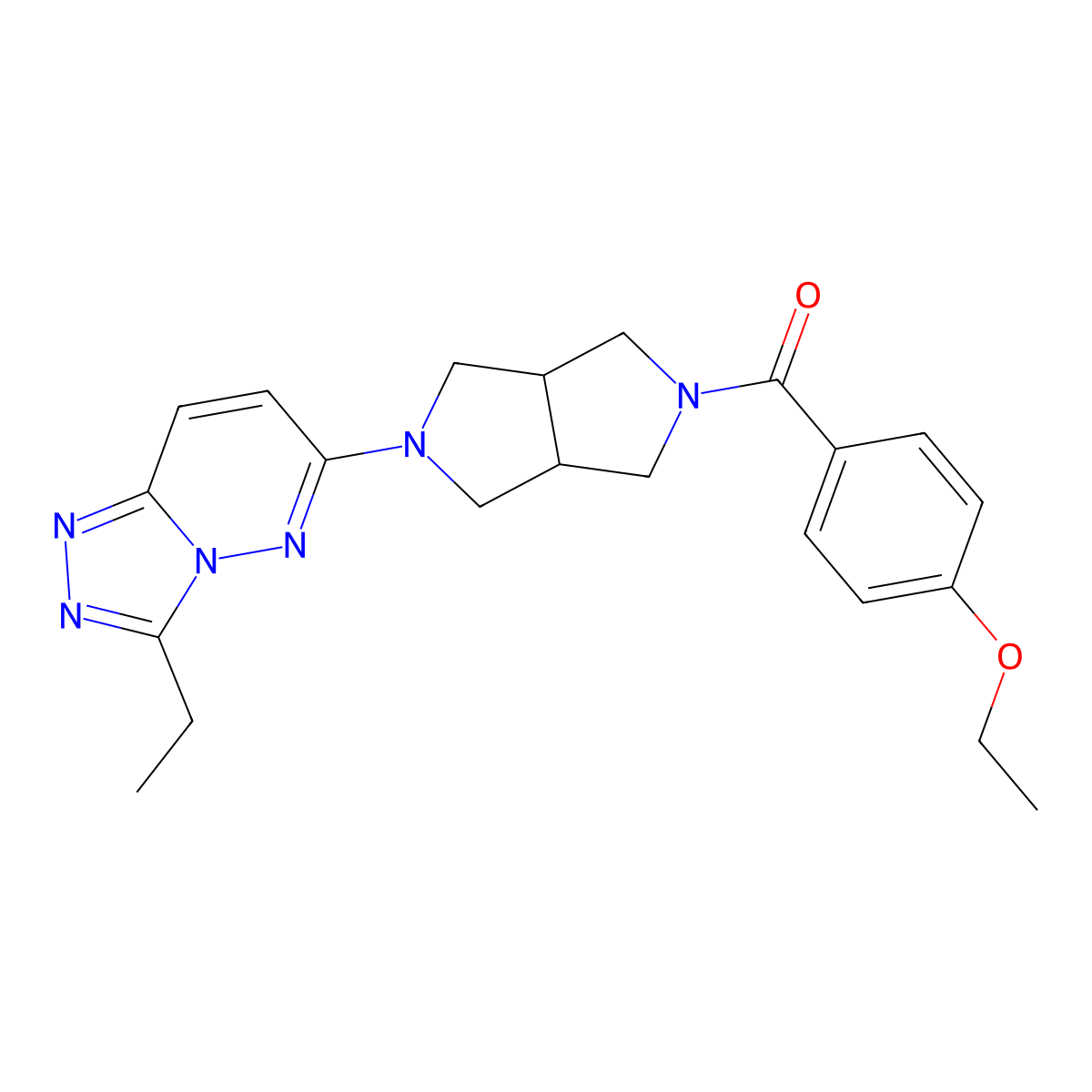 2-(4-Ethoxybenzoyl)-5-{3-ethyl-[1,2,4]triazolo[4,3-b]pyridazin-6-yl}-octahydropyrrolo[3,4-c]pyrrole molecular structure, CAS 2742033-97-0